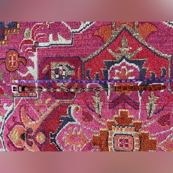 Vintage Genuine Leather Silver Belt - Picture 5 of 9